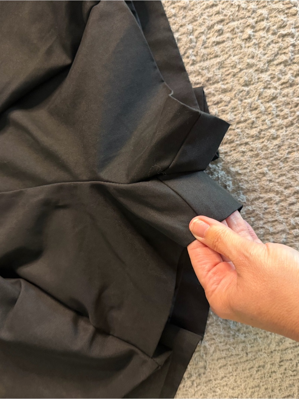 Black Pleated Skort with A-Line Shape - Picture 4 of 8